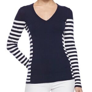 Lilly Pulitzer Adelaide hourglass style Blue & White Striped Sweater